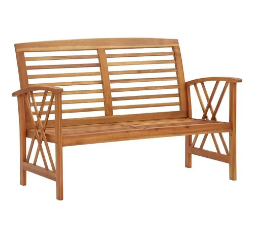 Gartenbank 119 cm Massivholz Akazie - Bänke für den Außenbereich, aus robustem Akazienholz, ideal für entspannte Stunden im Garten mit traditionellem Stil.