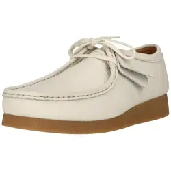 Clarks Halbschuhe Leder - Weiß - 44 - Klassische Schnürschuhe von Clarks, gefertigt aus hochwertigem Leder. Die Kreppsohle sorgt für angenehme Dämpfung und hohen Tragekomfort. Ideal für vielseitige Freizeitlooks und jede Gelegenheit.