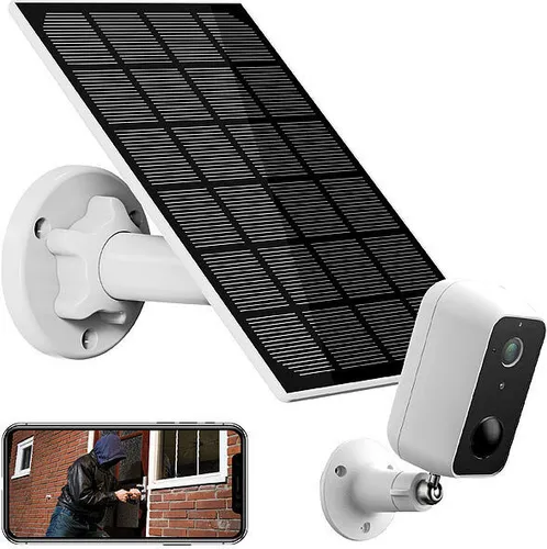 Outdoor Überwachungskamera Solar-WLAN IPC-670 mit externem Solarpanel, 100x62x57 mm
