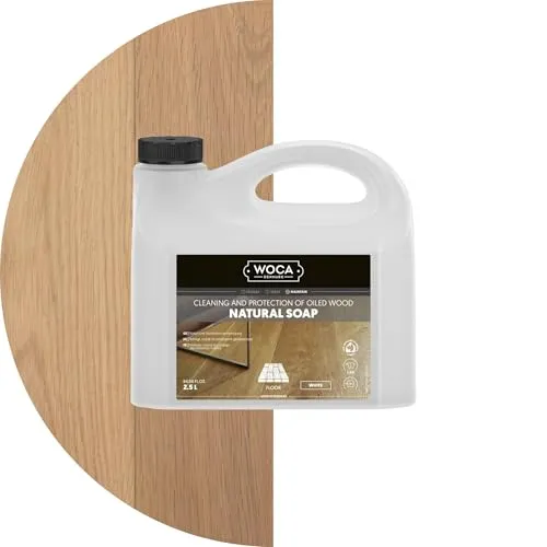 WOCA Holzbodenseife weiß 2,5 L - Pflege für naturgeölte Oberflächen - Holzöle: Schützt und pflegt naturgeölte Böden mit Weiß-Pigmenten für einen frischen, eleganten Look.