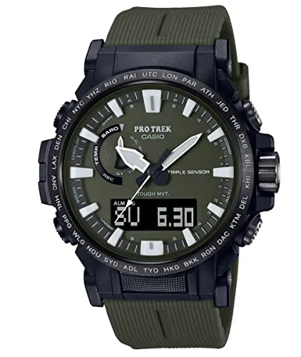 Casio Watch PRW-61Y-3ER - Herren Armbanduhr, robustes schwarzes Resin-Gehäuse und kratzfestes Mineralglas