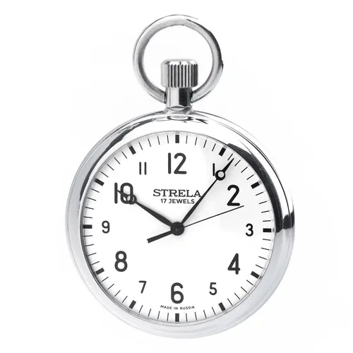 STRELA Taschenuhr mit Kette Vostok 2409A mechanische russiche Uhr Handaufzug