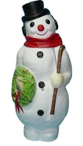 Schneemann WEihnachten Figur Skulptur Figuren Steinfigur Statuen Dekoratation