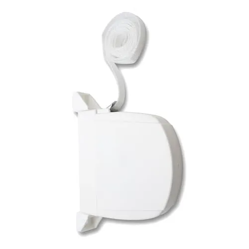 DOJA Barcelona | Rolladen Gurtwickler | 18 cm Band | Weiß | Rollo Gurtwickler | Rollladen Aufwickler | Aufklappbarer, Jalousien Gurtführung, Rollladengurt, Rollladen Ersatzteile