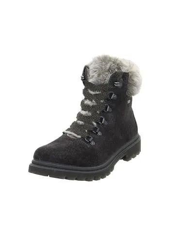 Legero Damen MONTA Gore-Tex Schneestiefel - Warm gefüttert in Grau (LAVAGNA 2300), 41 EU - Wanderschuhe mit anschmiegsamem Velourleder und praktischem Reißverschluss für schnellen Einstieg. Rutschfeste Sohle aus leichtem PU und TPU für optimalen Halt.
