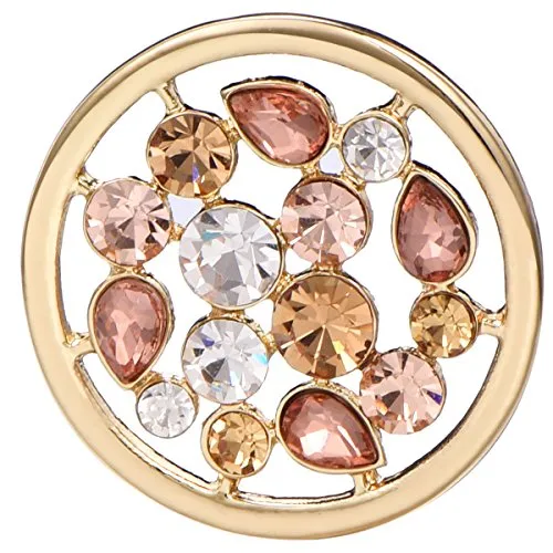 Morella Damen Schmuckmünze Coin 33 mm Tropfen in pink von Morella