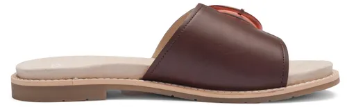 ara Pantoletten Leder - Braun - 41 - Moderne Pantoletten mit stilvoller Zierschnalle und breitem Riemen für optimalen Sitz. Das weich gepolsterte Fußbett garantiert hohen Tragekomfort – ideal für warme Tage und vielseitige Looks.