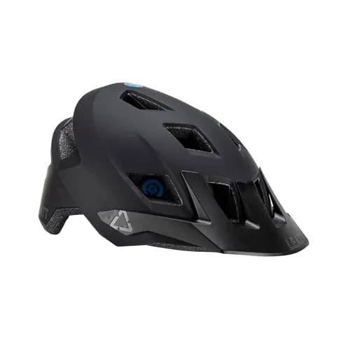 Leatt Helmet MTB AllMtn 1.0 V23 Stealth - M 55-59cm - Fahrradhelme, leichter und robuster Helm für optimalen Schutz beim Mountainbiken