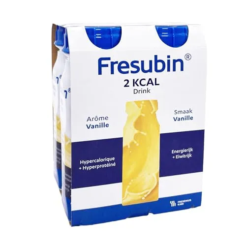 Fresubin 2 KCAL Drink - Hochkalorische Trinknahrung von Fresenius Kabi in 6 Geschmacksrichtungen, 400 kcal pro Flasche (200 ml (4er oder 24er Pack)) (200 ml (4er Pack), Vanille)