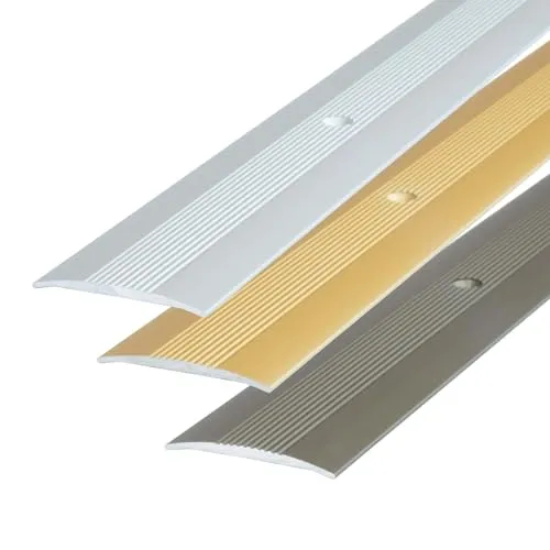 Dalsys Übergangsprofil Alu 90cm x 38mm Übergangsleiste Boden zum Schrauben – Übergangsschiene Laminat Türschwelle Bodenprofil Gold