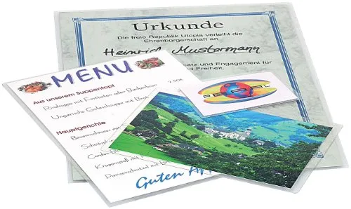 General Office Laminieren Alternative: 5 Kalt-Laminiertaschen für Dokumente im Format DIN A4 (Papier Laminieren, Papier Alternative, Visitenkarten)