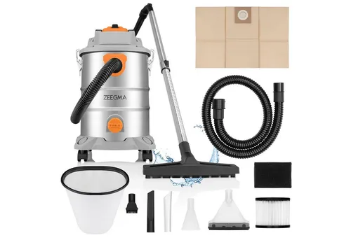 Zeegma ZONDER PRO Multi Nass Trockensauger - 1600W Industriestaubsauger mit 25L Behälter, ideal für Asche und vielseitige Anwendungen in Werkstätten und Bauwesen