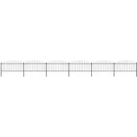 vidaXL Gartenzaun mit Speerspitzen aus Stahl, 10,2 m - Robuster Metallzaun mit dekorativen Speerspitzen, ideal für sichere Abgrenzungen und hohen Sichtschutz. Gesamtlänge von 10,2 m, pflegeleicht und einfach zu montieren.