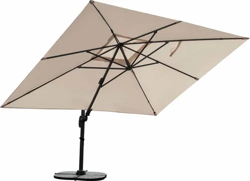 RS Trade 3x4 m Sonnenschirm - Flexibel und Stabil - Sonnenschirm mit 4-fach axialer und 5-fach horizontaler Neigung, 360° drehbar und inklusive Schutzhülle. Robuster Aluminium-Mast und wasserabweisende Bespannung bieten Stabilität und UV-Schutz.