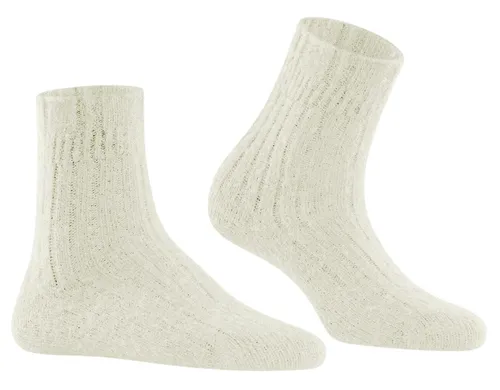 FALKE Damen Socken Bedsock Rib W Hp Wolle Kaschmir - Hochwertige Sportsocken aus Wolle und Kaschmir, warm und flauschig; ideal für Entspannung und Reisen, perfekt für kalte Jahreszeiten.