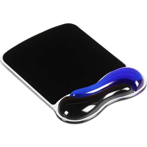 Kensington Mousepad mit Handgelenkauflage Duo Gel schwarz, blau - Ergonomisches Mousepad mit Gel-Handgelenkauflage für maximalen Komfort, ideal für stundenlanges Arbeiten am Computer.
