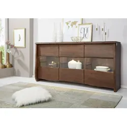 Sideboard Akazie 191x45x96 - Modernes Unikat mit echter Baumkante - Schränke & Wandschränke, Massivholz Sideboard aus Akazie, einzigartiges Design mit natürlicher Baumkante und Astlöchern, perfekt für Esszimmer.
