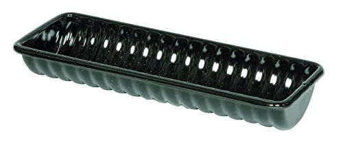 Riess Rehrückenform Backform Emaille 30cm - Hochwertige Emaille Kuchenform in Schwarz, ideal für Profibäcker, langlebig und einfach zu reinigen.