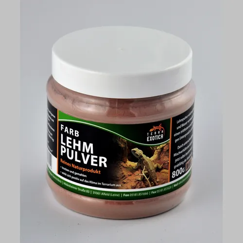 Terra Exotica Lehmpulver rot , 800 g in Dose , roter Naturlehm für Sandmischung