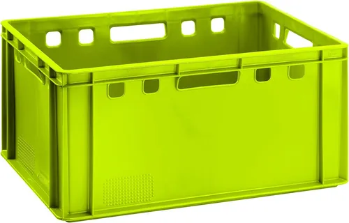 Fleischkiste E3 Fleischerkiste Hellgrün 60x40x30cm Lagerkiste hoch | Metzgerkiste Eurobox Germany lebensmittelecht, robust, stapelbar