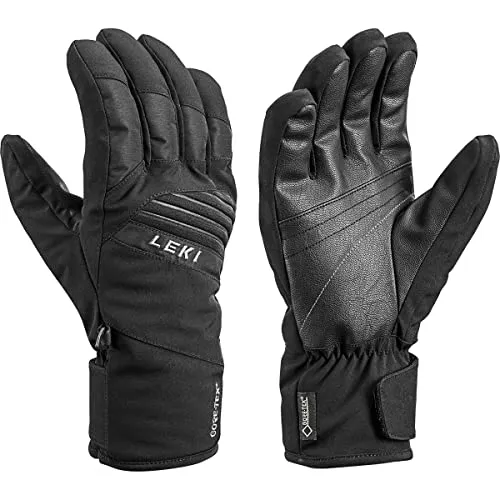 LEKI Unisex-Adult Sports Skistock, Schwarz - Warme Skihandschuhe und Fäustlinge für Männer, atmungsaktiv und wasserdicht, ideal für Freeride und Alpin Skifahren.