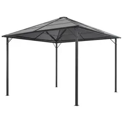 vidaXL Gartenpavillon 3×3 m Anthrazit - Eleganter Pavillon aus rostbeständigem Aluminium, idealer Sonnenschutz für Outdoor-Events mit einem UV-beständigen Dach aus 6 mm starken PC-Platten.