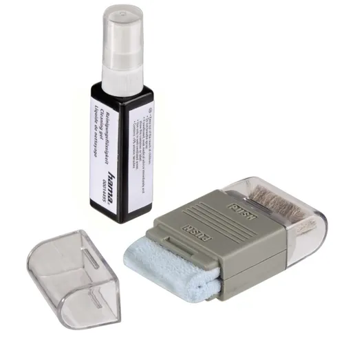 Hama Reinigungs-Set Reiniger Tuch Pinsel Flüssigkeit für Handy MP3-Player iPod