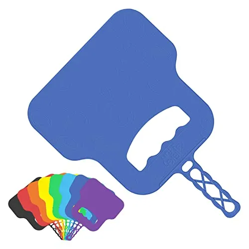 4BIG.fun Grillfächer Wedel Anzündhilfe Grill BBQ Anmachwedel Kamin Ersatz Fächer Kohle Blau