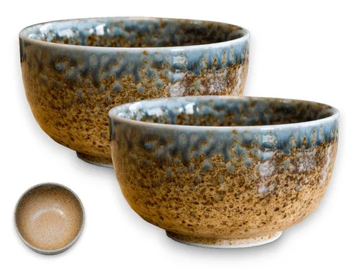 WestCraft Teeschale Matcha Bowl aus edlem Porzellan – Made in Japan, ca. 400 ml, 2-tlg., Porzellan, Spürbare Glasur mit Struktur, hochwertige Tee-Schale