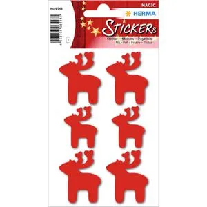 Herma Sticker Magic, 6548, Elche aus Filz, 6 Aufkleber, 6 Stück