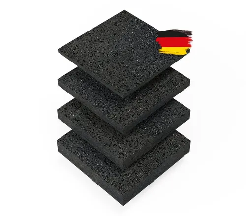BAUHELD Terrassendielen Bautenschutzmatte - Hochwertige Terrassenpads aus 100% recyceltem Gummigranulat, witterungsbeständig und individuell zuschneidbar, ideal für Terrassen, Balkone und als Unterlage.