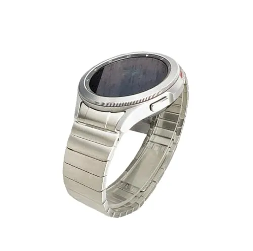 Halbmond-Metall-Edelstahl-Armband, passend für Samsung Galaxy Watch 6, For galaxy watch4/5/6, Azetat, Kein Edelstein
