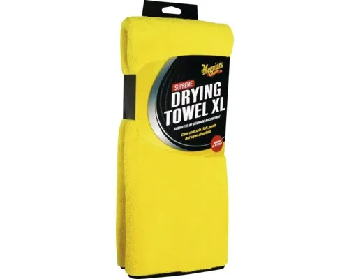 Meguiar's X1905EU Supreme Drying Towel Extra Large - Mikrofasertuch 55cm x 85cm - Innenreinigung & -pflege, extra große Mikrofasertücher für schnelles und streifenfreies Trocknen von Fahrzeugoberflächen.