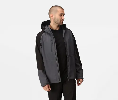 Regatta Professional X-PRO Beacon Brite Light Wasserdichte Jacke - Grau - 3XL - Hochwertige wasserdichte Jacke aus 100% recyceltem Polyester mit innovativer Brite Light-Taschenlampentechnologie. Ideal für Outdoor-Aktivitäten, atmungsaktiv und mit verstellbaren Elementen für optimalen Tragekomfort.