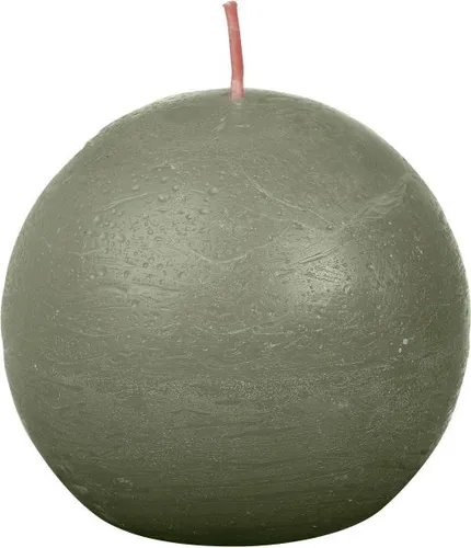Bolsius Rustik Kugelkerze 76 mm olivgrün Kerzen in grün von Bolsius