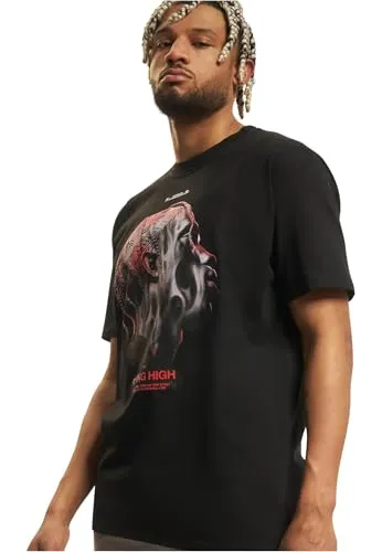 Upscale by Mister Tee Herren Flying High Oversize Tee in Schwarz - Stylisches Oversize T-Shirt aus 100% Baumwolle für einen lässigen Look. Ideal für den Alltag, maschinenwaschbar und bequem zu tragen. Größe L.