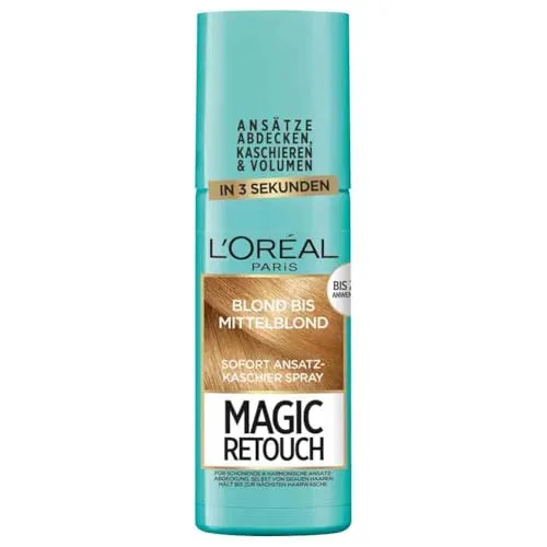 L'Oréal Paris Magic Retouch Ansatz-Kaschierspray - Haartönungen, kaschiert Haaransätze für stufenlose Übergänge bis zur nächsten Wäsche, intensive Farbe ohne Ammoniak, schweiß- und stylingresistent.