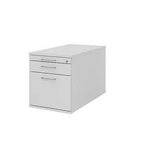 Hammerbacher Rollcontainer 80cm mit 1 Schub - Büroschrank mit 1 Schub und Hängekorb für Registermappen, ideal für effiziente Büroorganisation und Platzersparnis.