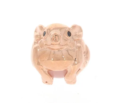 THOMAS SABO Bead Rosa Schweinchen - Bead aus 925 Sterlingsilber, rosèvergoldet mit rosa Schweinchen-Motiv und Zirkonia. Ideal für individuelle Schmuckstücke und Geschenke.