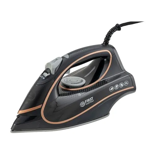 TZS FIRST AUSTRIA Dampfbügeleisen 3200 W - Dampfbügeleisen mit verstellbarer Temperatur, 450 ml Wassertank und Anti-Kalk-System – für müheloses, makelloses Bügeln und professionelle Ergebnisse auf verschiedenen Stoffen.