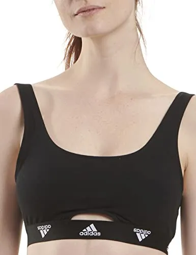 adidas Damen Scoop Bralette-Sport: Bequemer Bustier für aktive Frauen - Funktionsunterwäsche mit Realasting Cotton Technologie für schnelles Trocknen und Atmungsaktivität, ideal für Sport und Freizeit.