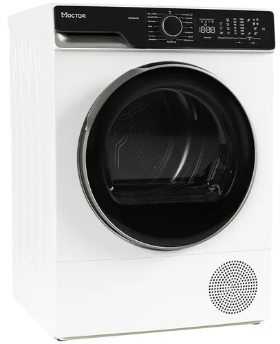 MOCTOR Wärmepumpentrockner Serie 9, 8 kg - Trockner mit 15 Programmen, elektronischer Steuerung und Kindersicherung für sicheres Trocknen. Ideal für Familien mit speziellen Programmen für Babykleidung und Wolle.