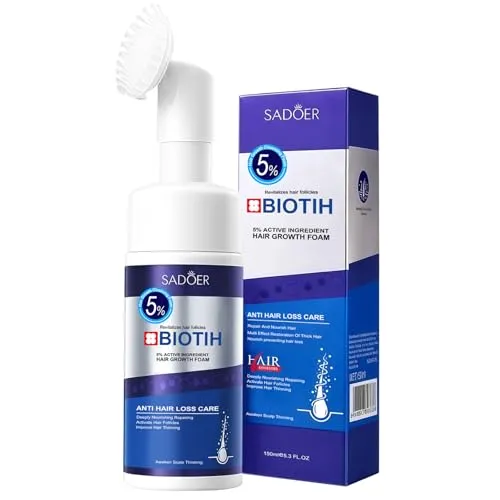 Kopfhaut Reinigungs Schaum,Haarwachstum Serum,Hochwirksames Hair Growth, stärkt die Haarfollikel,das Haarwachstum beschleunigt,reduziert Haarausfall bei Männern&Frauen,das Haar wird dichter