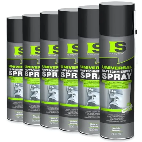 Spraytive 6x 500ml Universal Haftschmierfett – Sprühfett & Kriechöl für Auto