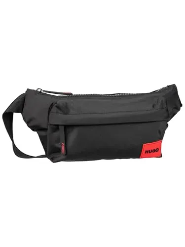 Hugo Ethon 3.0 Gürteltasche schwarz - Stylische Gürteltasche aus recyceltem Polyester, ideal für umweltbewusste Fashion-Liebhaber.