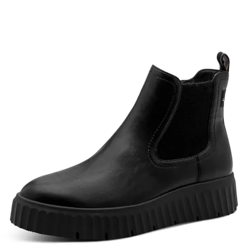 Tamaris Chelseaboots schwarz 41 EU - Elegante Chelseaboots für Damen in Schwarz, mit wärmendem Fleece-Innenmaterial und herausnehmbarer Innensohle – ideal für stilvolle Wanderungen.