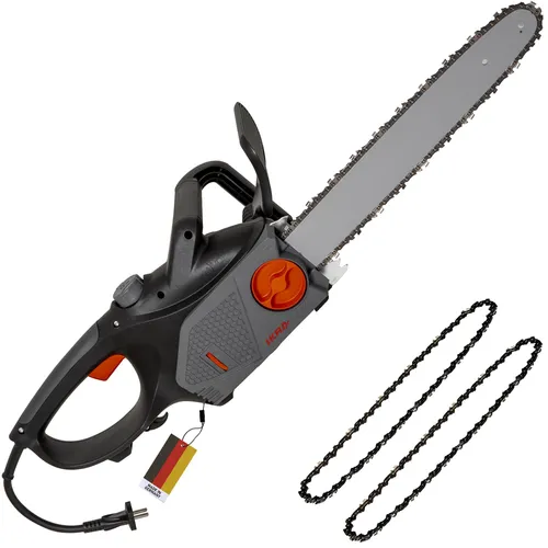 IKRA Elektro Kettensäge KSE 2400-40, 2.400 Watt - Hochwertige Kettensäge mit 2.400 Watt Leistung, vibrationsarmer Sägekette von OREGON und ergonomischem Design für komfortables Arbeiten. Inkl. 2 Ersatzketten für längere Einsatzdauer.