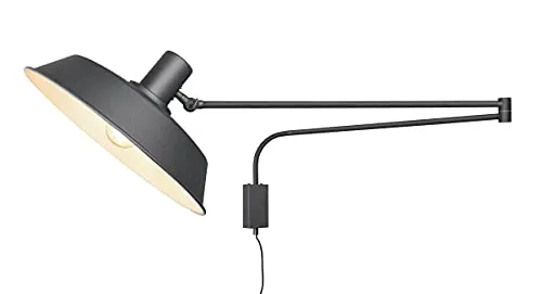 Trio Leuchten Wandleuchte Bolder 200300132, schwenkbar und elegant - Lampen: Wandleuchte Bolder aus schwarzem Metall, mit schwenkbarem Leuchtenarm für flexible Lichtgestaltung und maximaler Auslage von 150 cm.