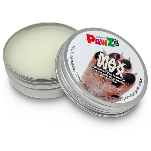 Protex PawZ MAXWAX60 Hundepfoten-Creme, S, 60 g - Pfotenschutz für Hunde, alles natürlich und ungiftig für sichere Pflege der Hundepfoten.
