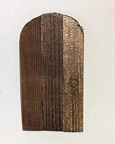 menta-modellbau Holztüre rund 2-Fach coloriert Krippenzubehör Krippenbau Echtholz